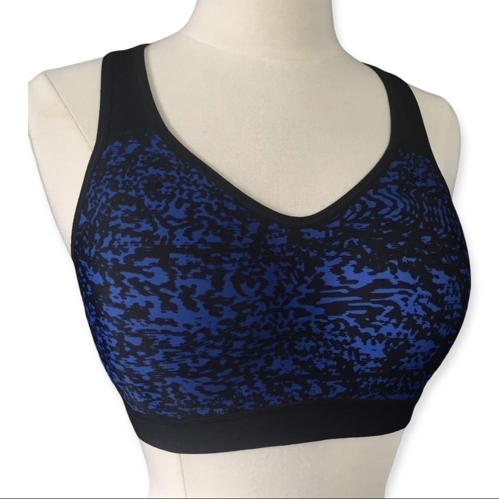 𝅺Champion‎ padded blue black sports bra